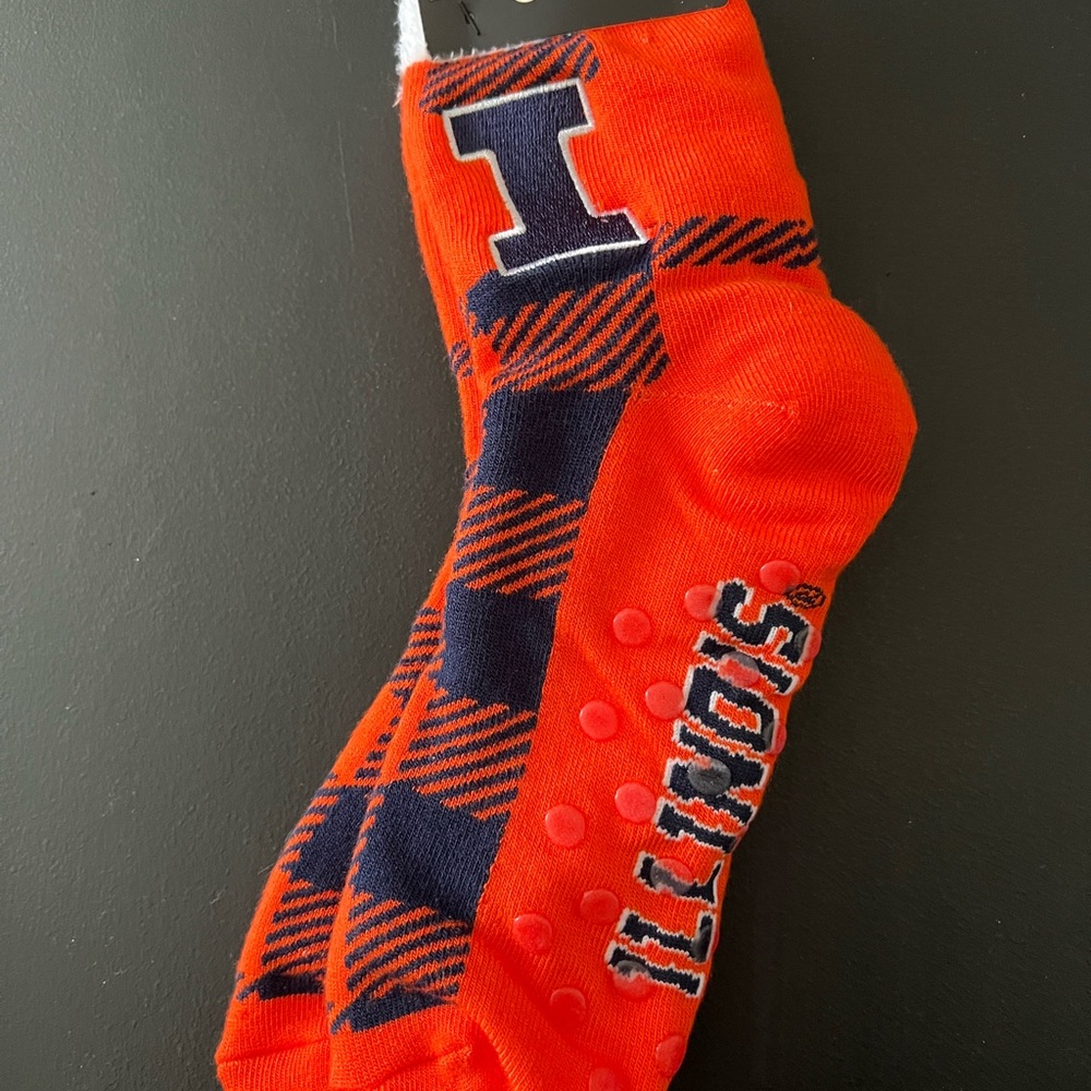 For Bare Feet Cozy Orange and Blue Slippers